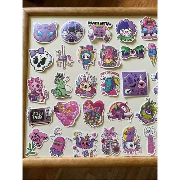 Pastel Gothic Graffiti Stickers 50 pk - Picture 3 of 5